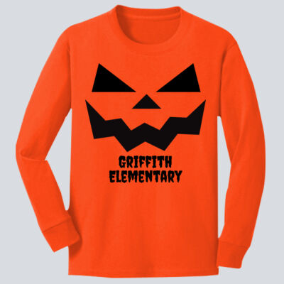 Youth Long Sleeve Shirt - Fall Holidays - Jack O' Lantern Thumbnail